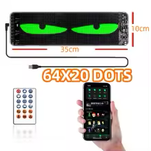 Devil Eyes Light for Windshield Custom LED Eyes Car Sign Flexible Programmable LED Sign Bluetooth APP Soft Screen for Car Window