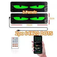 Devil Eyes Light for Windshield Custom LED Eyes Car Sign Flexible Programmable LED Sign Bluetooth APP Soft Screen for Car Window