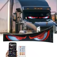 Devil Eyes Light for Windshield Custom LED Eyes Car Sign Flexible Programmable LED Sign Bluetooth APP Soft Screen for Car Window