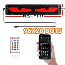 Devil Eyes Light for Windshield Custom LED Eyes Car Sign Flexible Programmable LED Sign Bluetooth APP Soft Screen for Car Window
